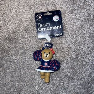 FOCO Cheerleader CubsBear Ornament